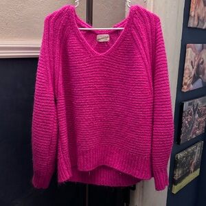 Hot pink oversized sweater